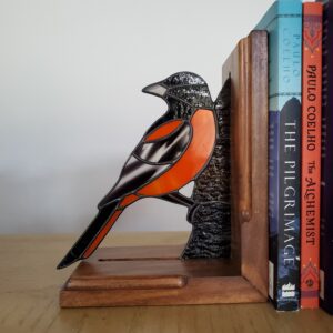 Oriole Stained Glass Bookend