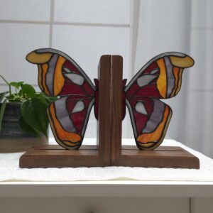 Atlas Moth Stained Glass Bookends